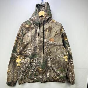 Vintage Real Tree Camo Y2K Hoodie XL